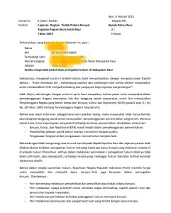 Dugaan Korupsi di Kesra Pemda Kaur 2024 Dilaporkan ke Polres: Masyarakat Siap Bersaksi